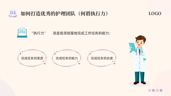 粉紫插画护理团队与文化建设PPT模板宣传PPT动态PPT团团队建设