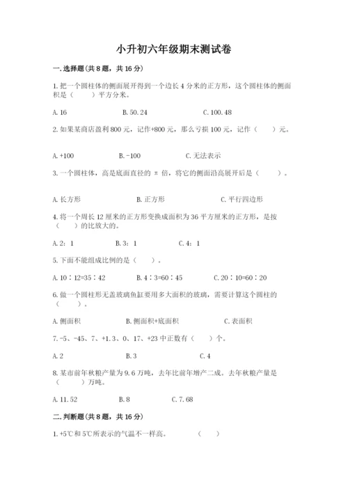 小升初六年级期末测试卷完整.docx