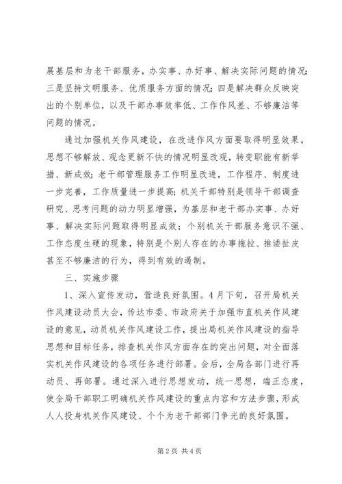 老干部局加强机关作风建设实施方案 (4).docx