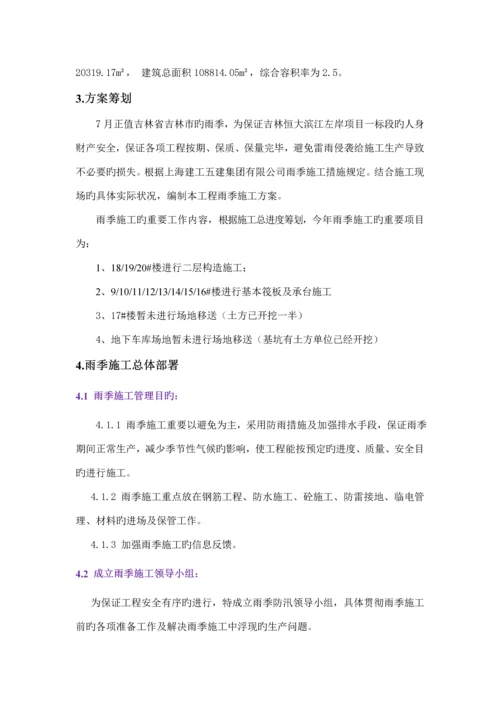 吉林恒大滨江左岸专项项目雨季综合施工专题方案.docx