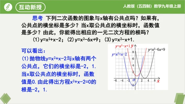 28.2二次函数与一元二次方程（同步课件）-九年级数学上册同步精品课堂（人教版五四制）