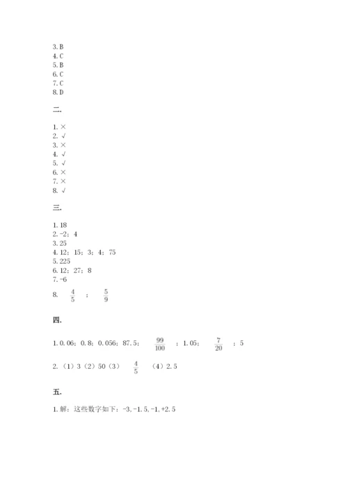 青岛版六年级数学下学期期末测试题带答案（培优a卷）.docx