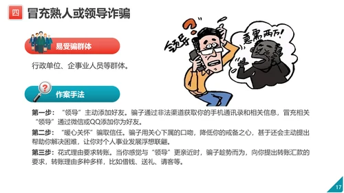 防范电信网络诈骗PPT模板