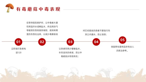 红色简约风毒蘑菇安全教育主题班会安全生产