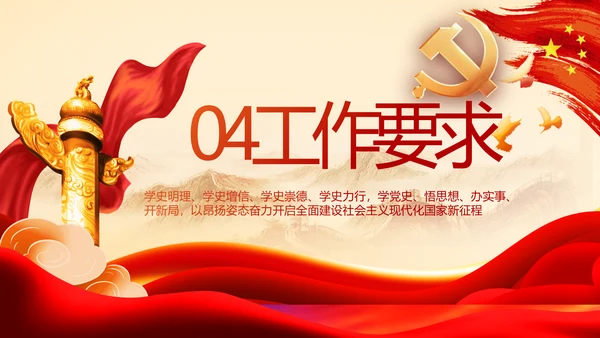 党支部党史学习教育工作总结动态PPT