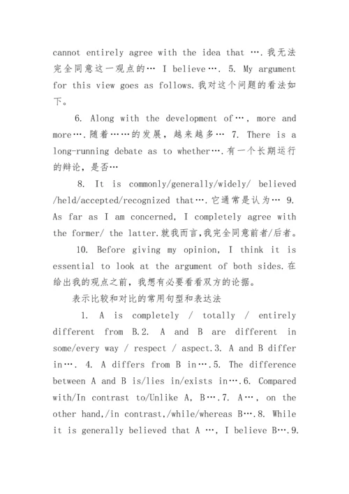 高考英语作文万能模板句型汇总.docx