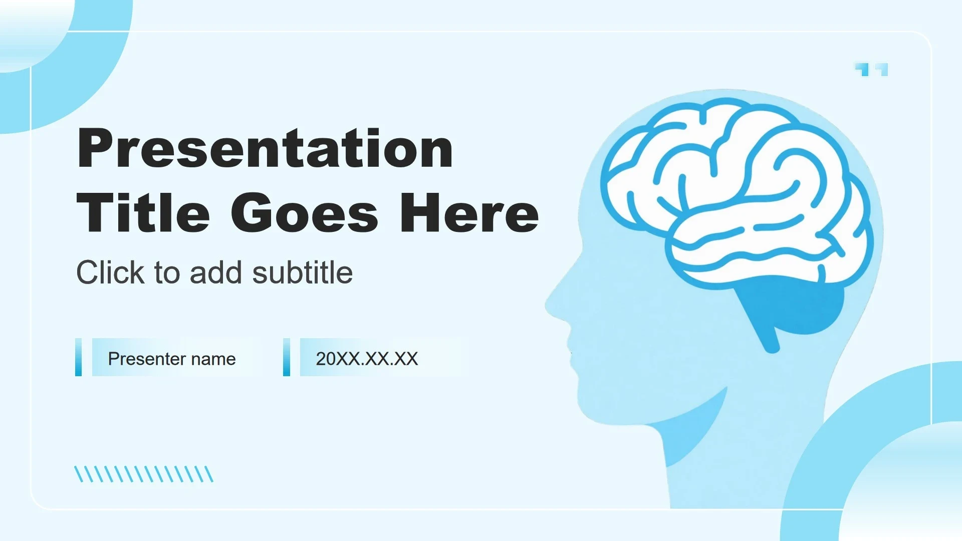 浅蓝色插画风世界卒中日社区公益活动PPT主题模板