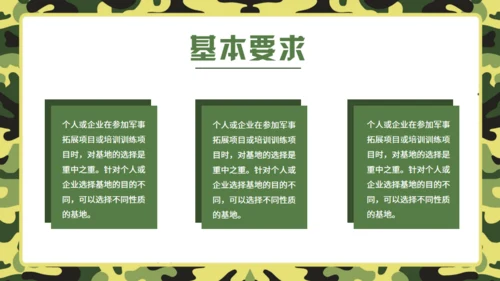 新生军训夏令营通用PPT模板