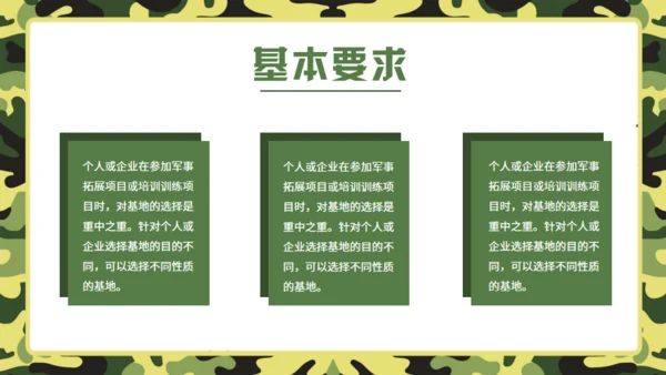 新生军训夏令营通用PPT模板