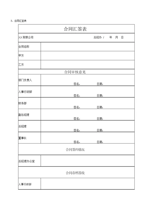 企业行政日常工作流程