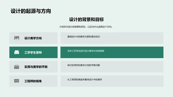 设计美学答辩报告PPT模板
