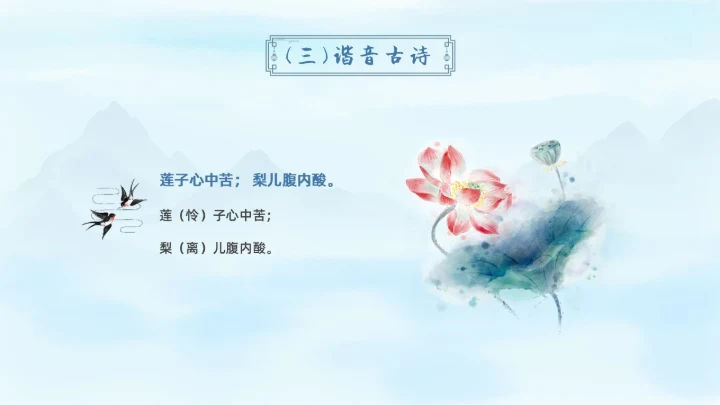 蓝色水彩水墨汉字王国学校企业社区宣扬中国传统文化PPT中国传统文化汉字