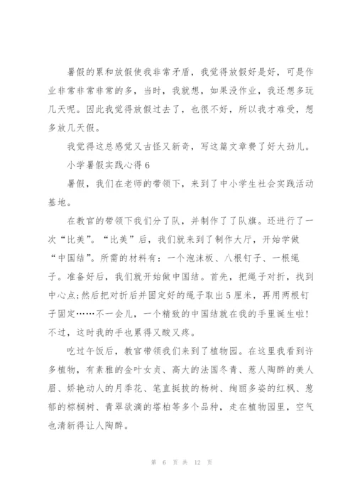 小学暑假实践心得范文十篇.docx