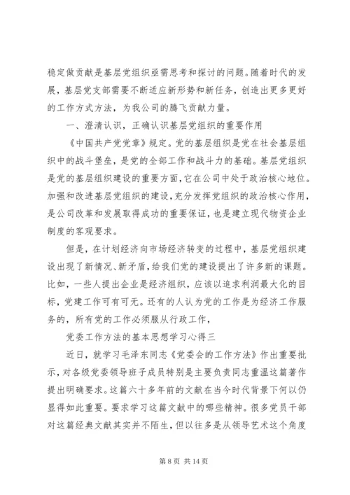 党委工作方法的基本思想学习心得.docx