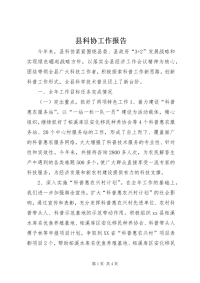 县科协工作报告 (2).docx