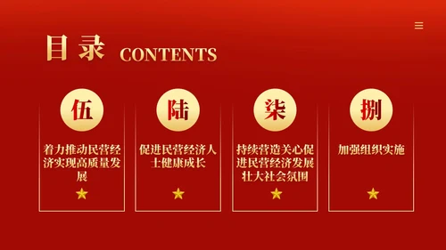 红色大气国务院关于促进民营经济发展壮大的意见党课PPT党建