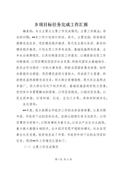 乡项目标任务完成工作汇报.docx