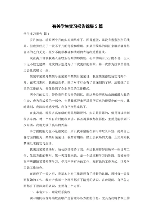 有关学生实习报告锦集5篇.docx
