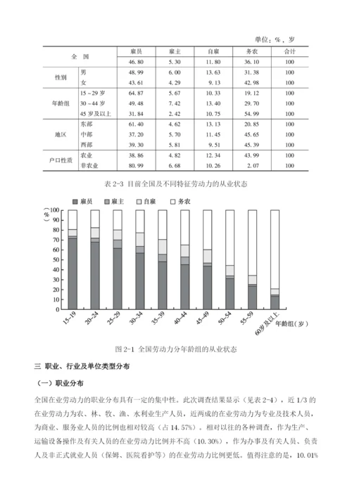 中国劳动力的就业及保障状况.docx