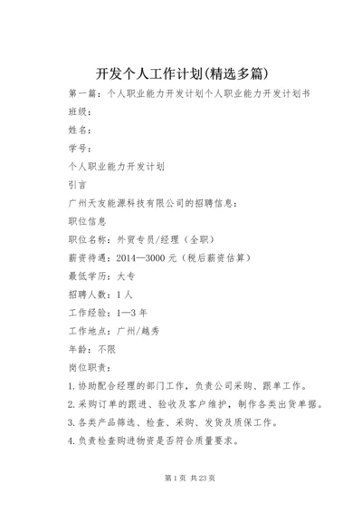 开发个人工作计划(精选多篇).docx