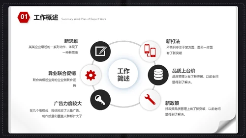 工作记事薄笔记本通用PPT创意工作总结