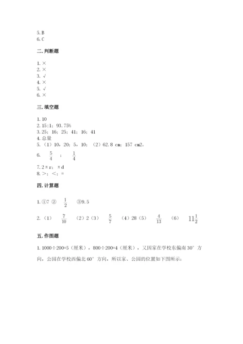 小学六年级上册数学期末测试卷【新题速递】.docx