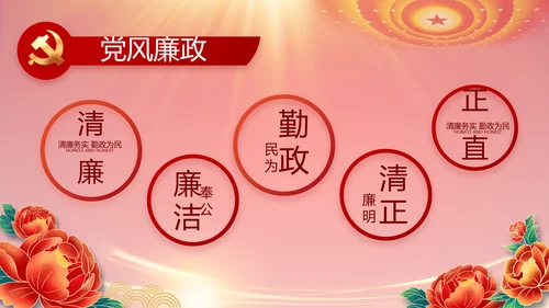 红色党建民主生活会学习主题动态PPT