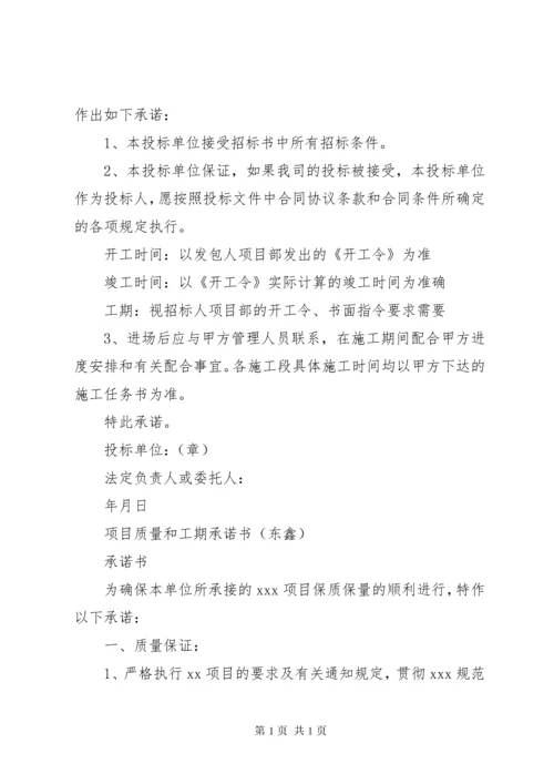 工期进度承诺书 (3).docx