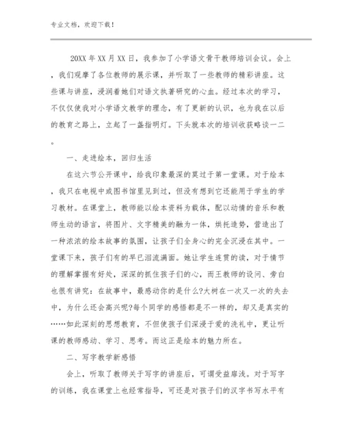 2023教师培训心得体会例文8篇合集.docx