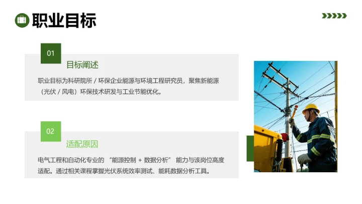 电气工程和自动化专专业大学生求职综合能力展示职业生涯规划