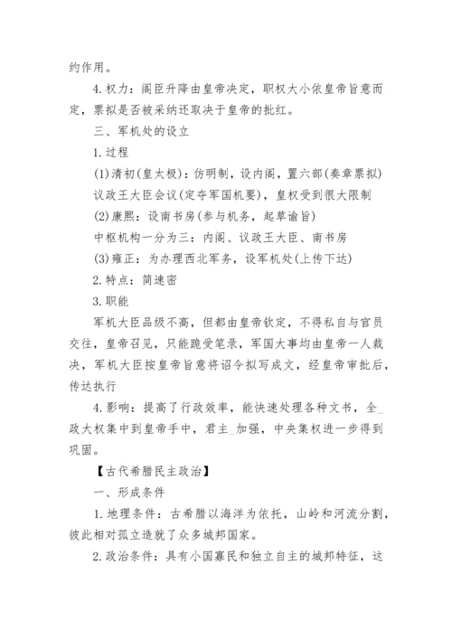 高一历史必修一_历史必修二三知识点.docx