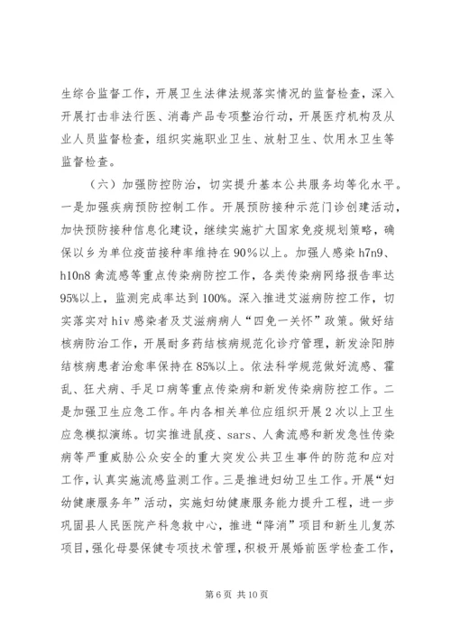 全县卫生工作要点范文.docx