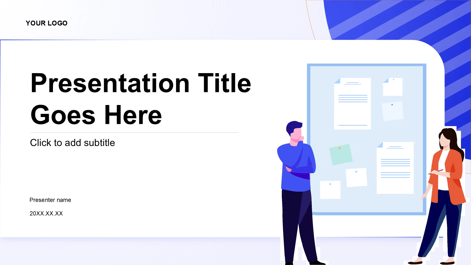 蓝色插画风新员工入职培训PPT