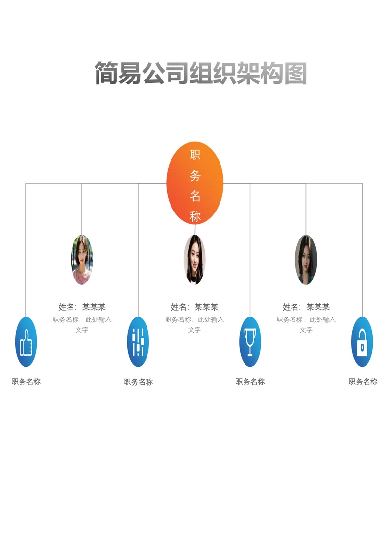 简易公司组织架构图
