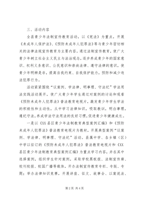 青少年法制宣传教育活动的实施方案 (4).docx