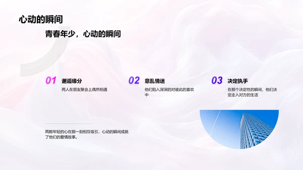 回顾浪漫爱情历程PPT模板