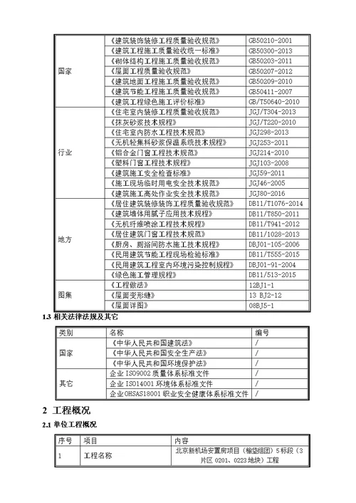 室内装饰装修施工方案