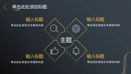 黑金商务汇报总结PPT模板