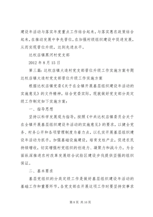 达权店镇十二河村党支部晋位升级方案.docx