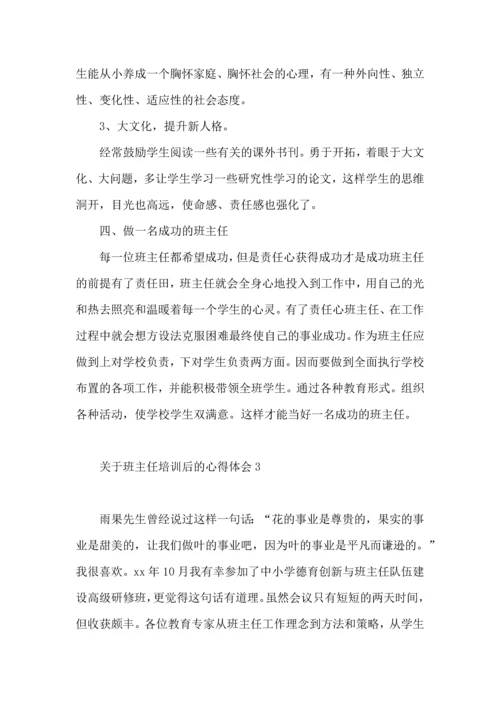 关于班主任培训后的心得体会（二）.docx