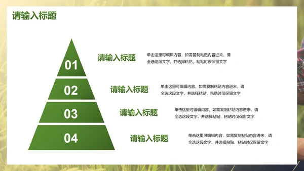 简约实景农民丰收佳节工作汇报PPT模板