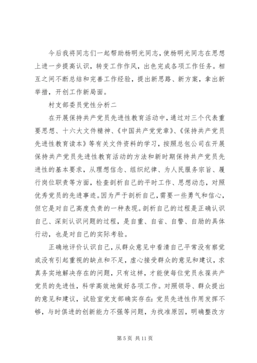 村支部委员党性分析.docx