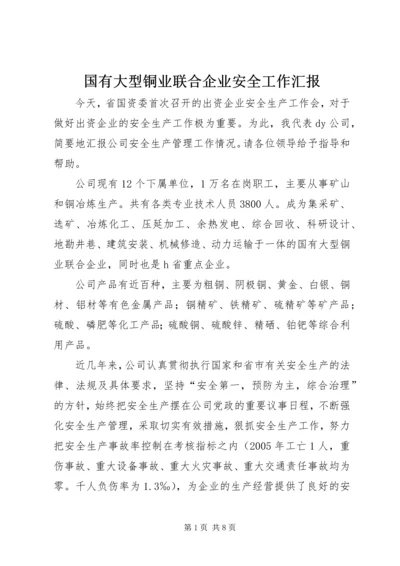 国有大型铜业联合企业安全工作汇报.docx