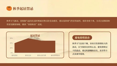 棕色复古风秋季养生知识讲座PPT模板