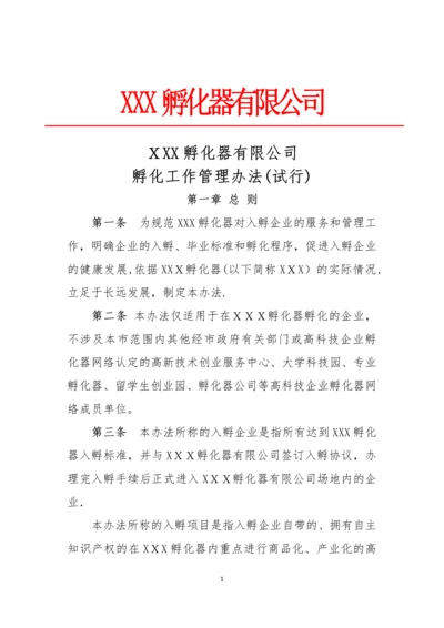 孵化器内部管理制度与流程.docx