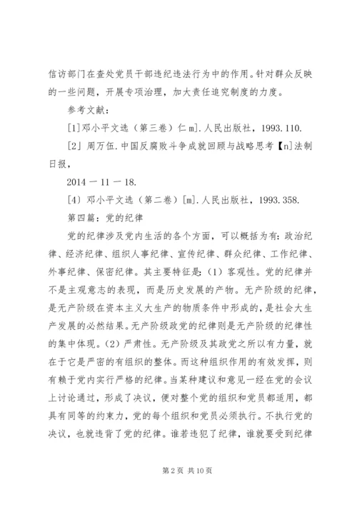 正确认识党的纪律.docx