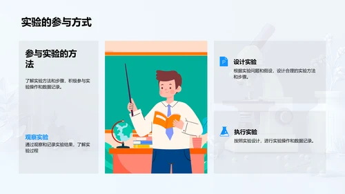 科学实验课程教学PPT模板