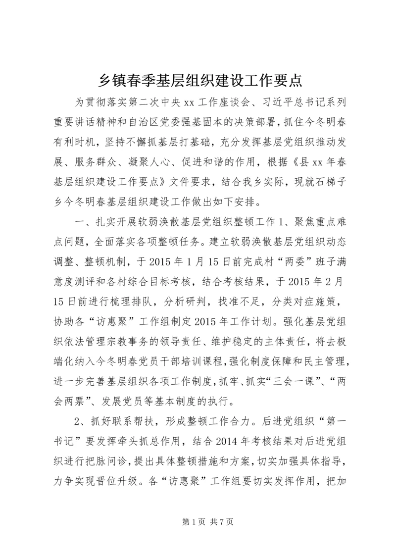 乡镇春季基层组织建设工作要点.docx