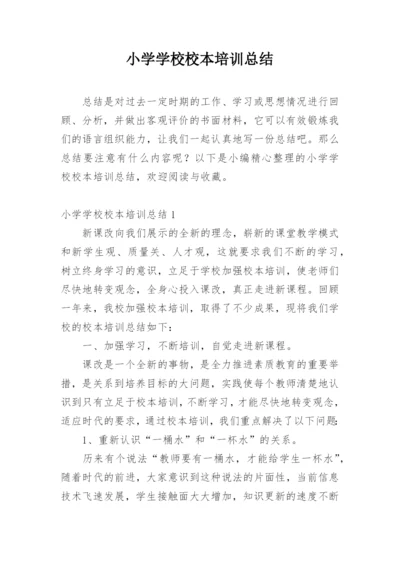 小学学校校本培训总结.docx