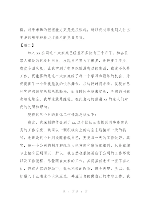 销售试用期转正工作总结报告.docx